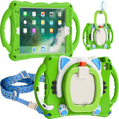 Stereoscopic Cat Apple iPad Mini 3 Case Kids Rotating Handle Grip