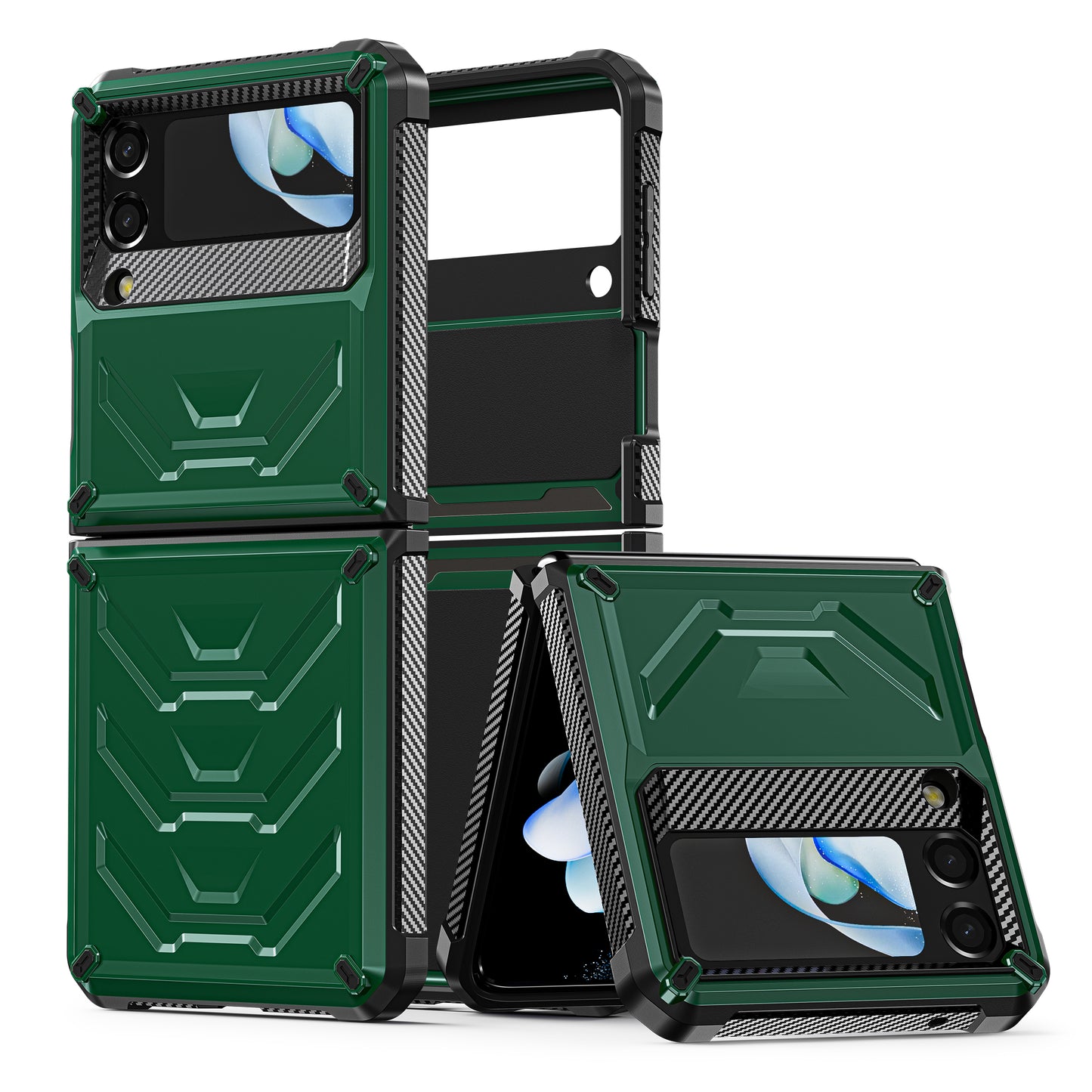 Mech King Samsung Galaxy Z Flip5 Case Rugged Mul-angele Kicktand