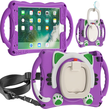 Stereoscopic Cat Apple iPad Air 2 Case Kids Rotating Handle Grip