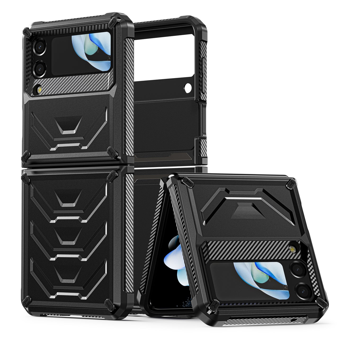 Mech King Samsung Galaxy Z Flip5 Case Rugged Mul-angele Kicktand