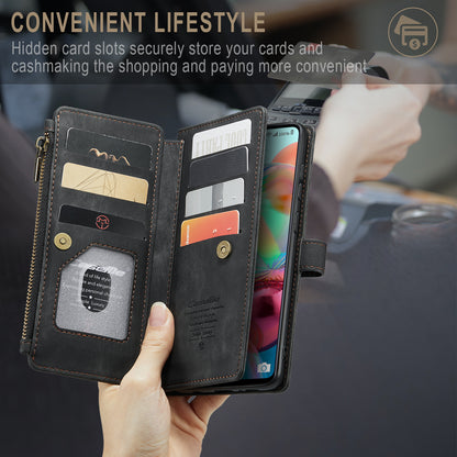 Multi-card Hand Strap Samsung Galaxy A71 Case Double Fold Stand