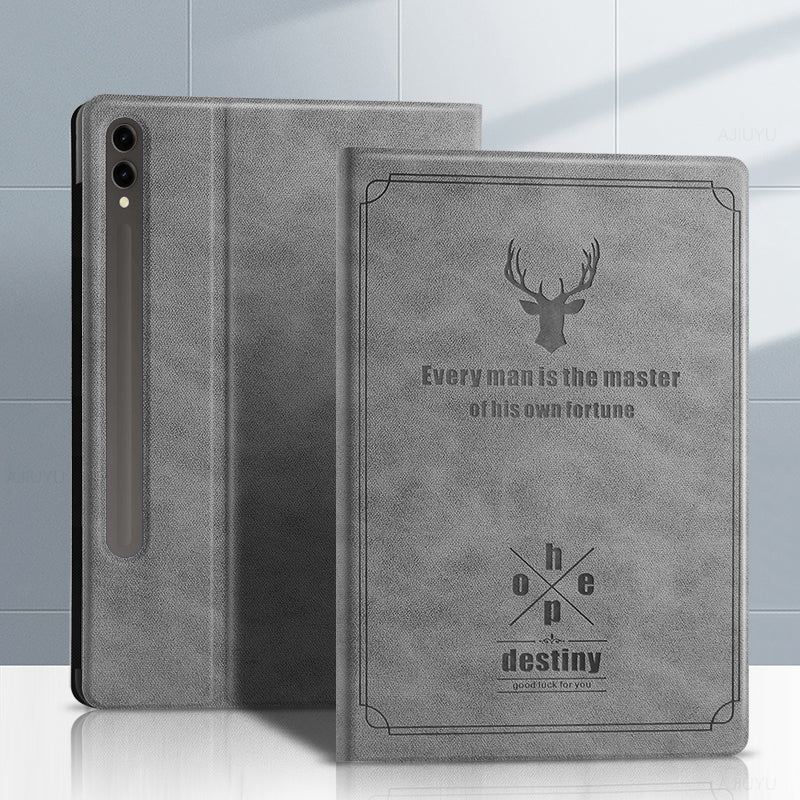 Destiny Imitation Deer Leather Samsung Galaxy Tab S9 FE+ Case Folio