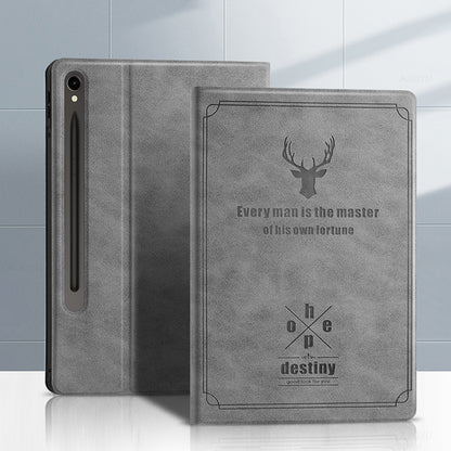 Destiny Imitation Deer Leather Samsung Galaxy Tab S9 Case Folio Stand