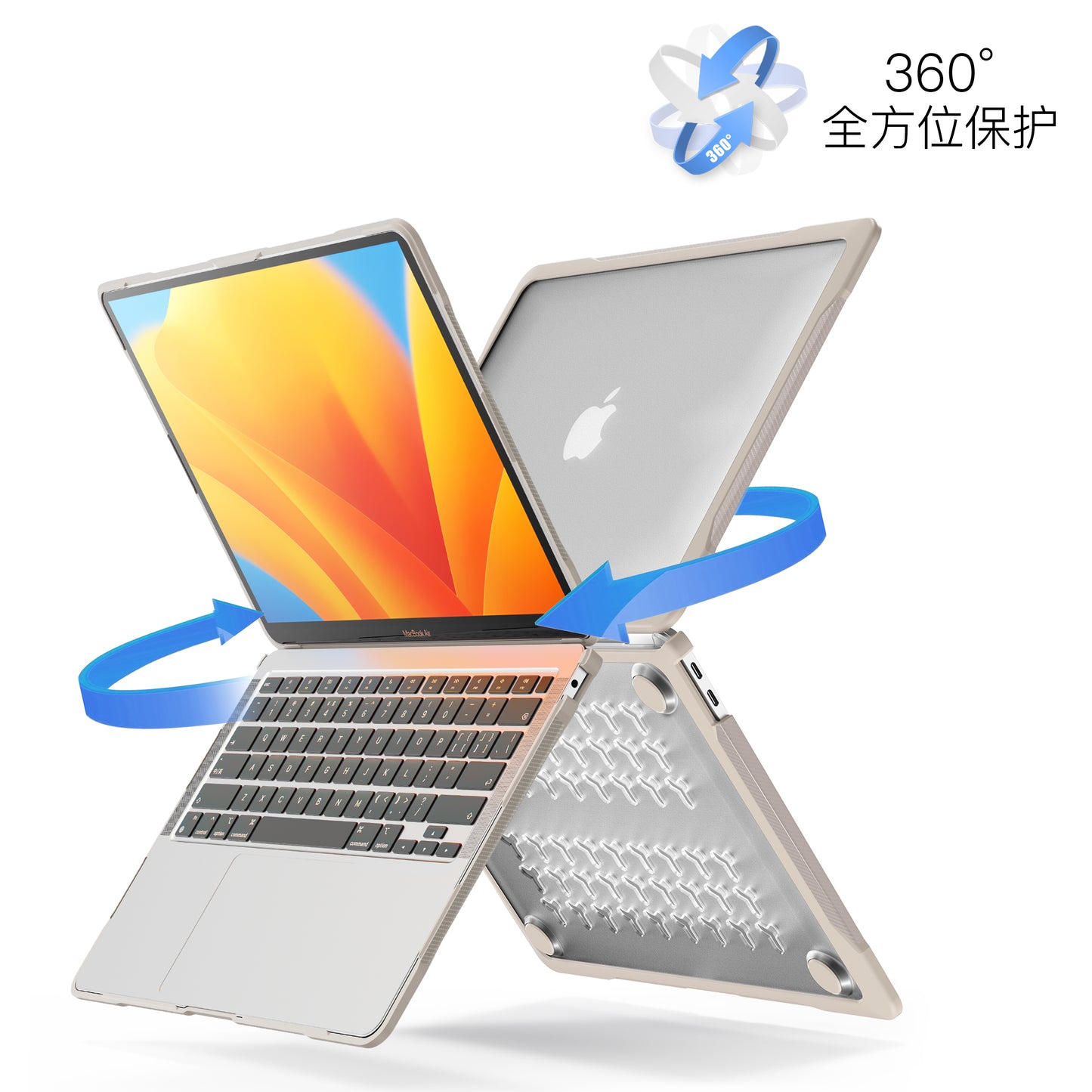 Popeye MacBook Air with Touch ID 13.3 A2337 A2179 Case 360 Full Protection