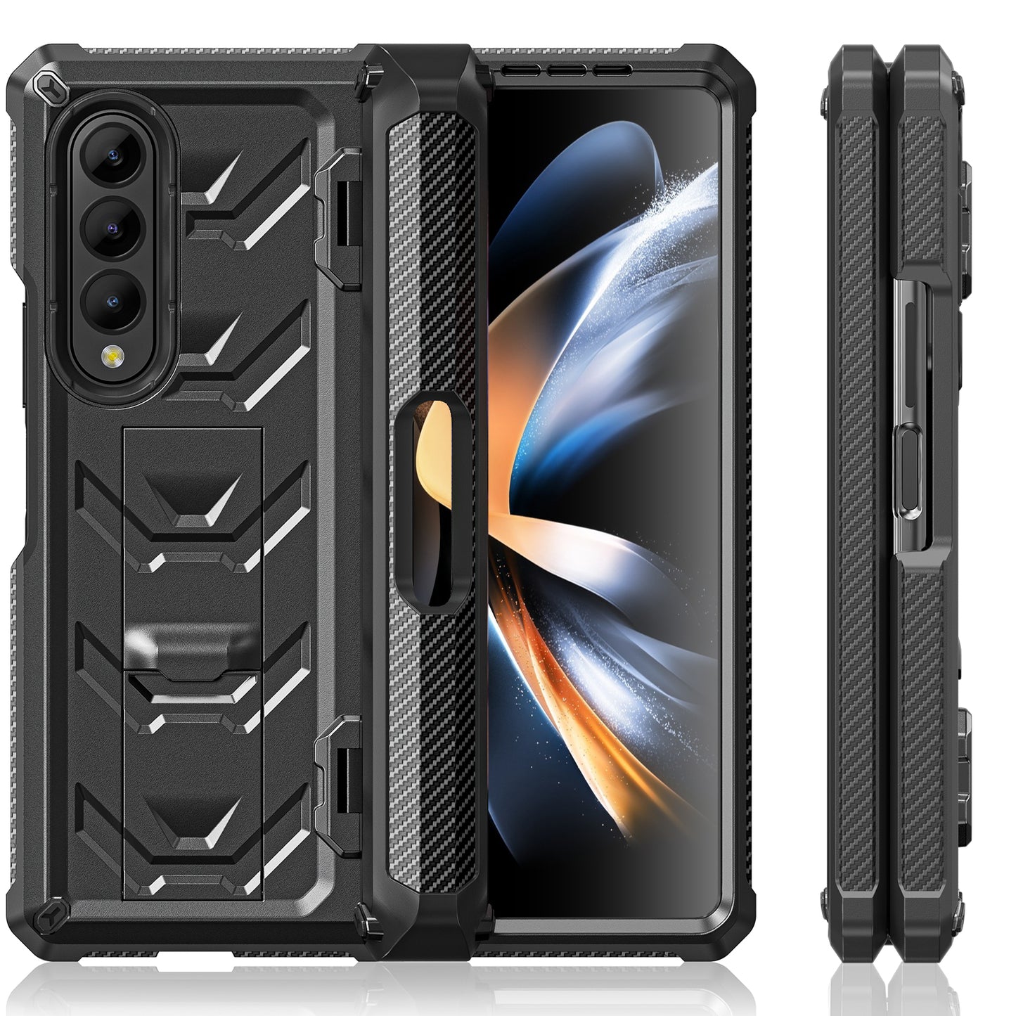 Mech King Samsung Galaxy Z Fold4 Case Rugged Mul-angele Kicktand