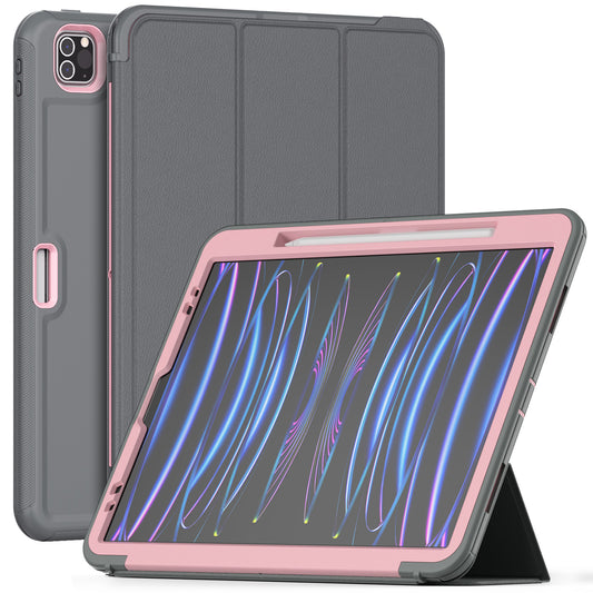 Auto Wake / Sleep Leather Apple iPad Pro 12.9 (2022) Case Tri-fold Stand