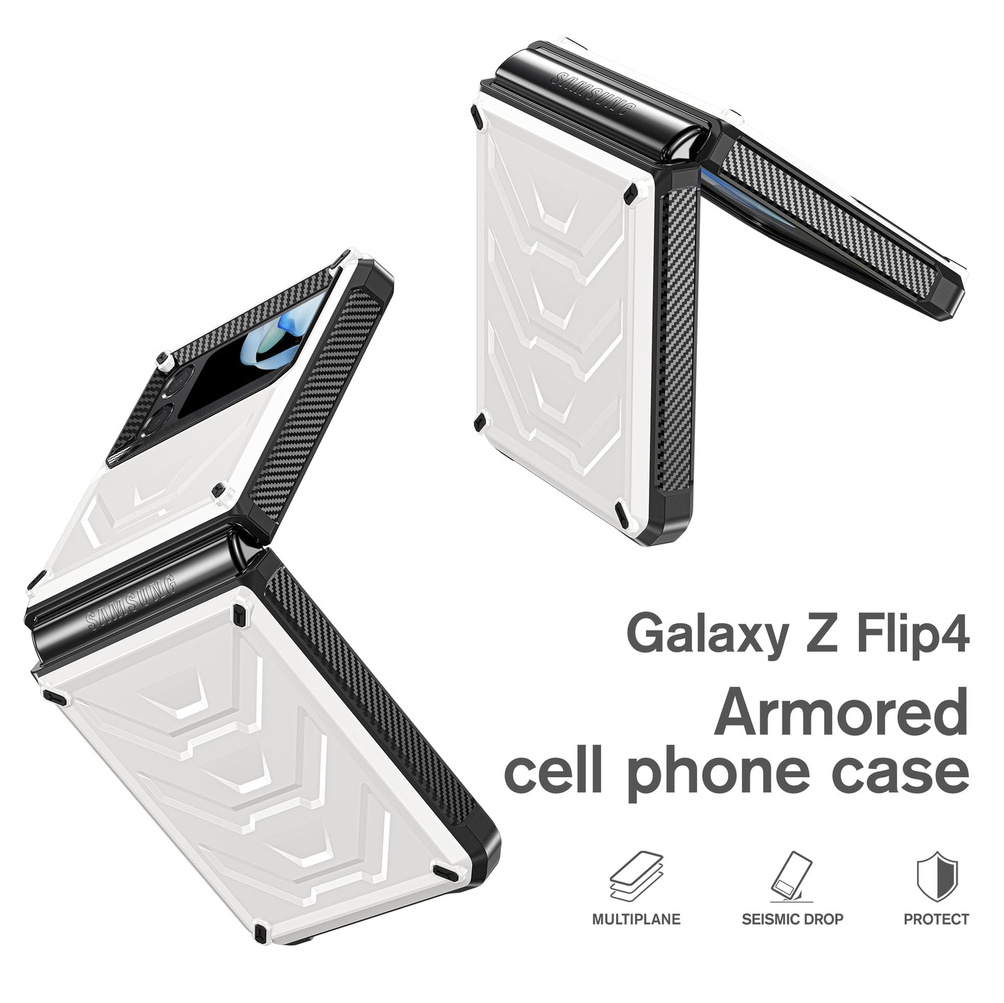 Mech King Samsung Galaxy Z Flip5 Case Rugged Mul-angele Kicktand