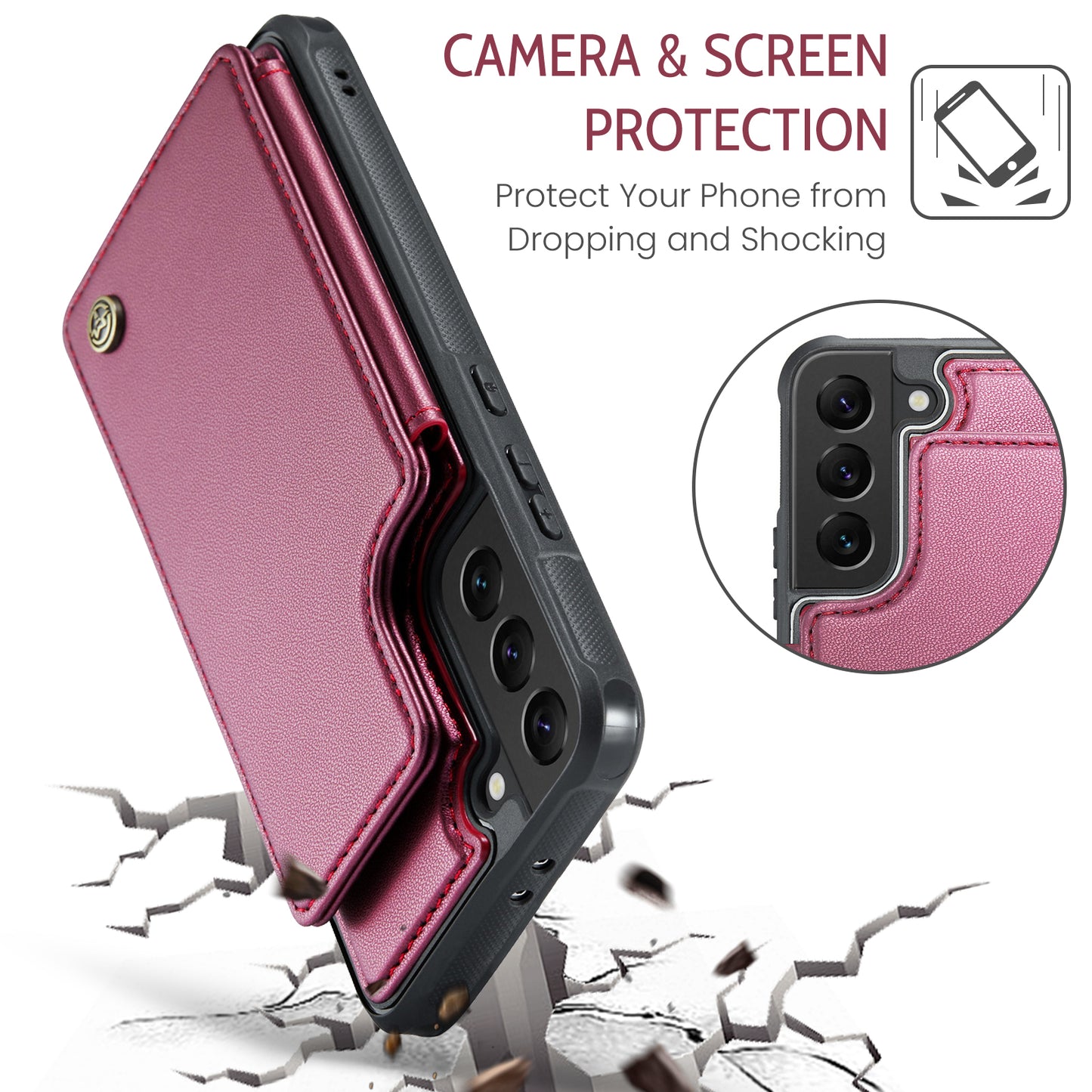 Sturdy Kickstand Samsung Galaxy S21 Case Multiple Card Slot