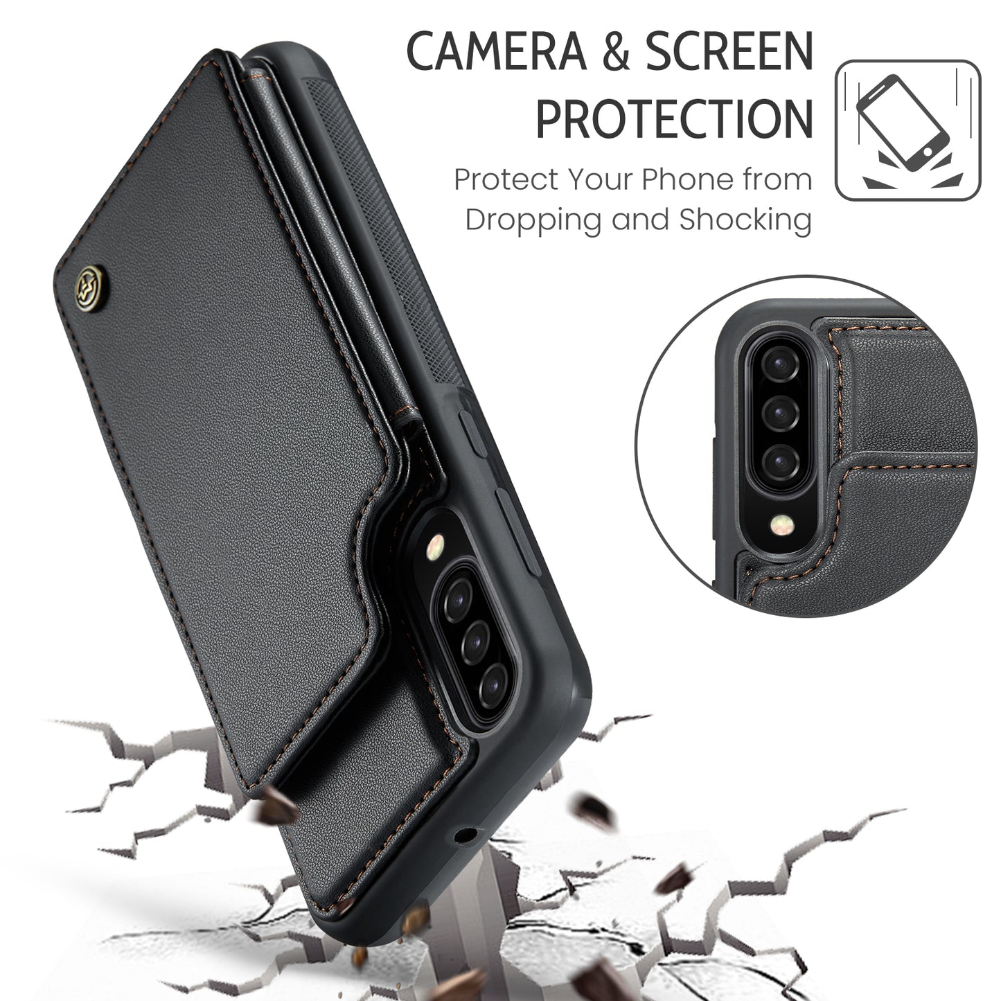 Sturdy Kickstand Samsung Galaxy A50s Case Multiple Card Slot