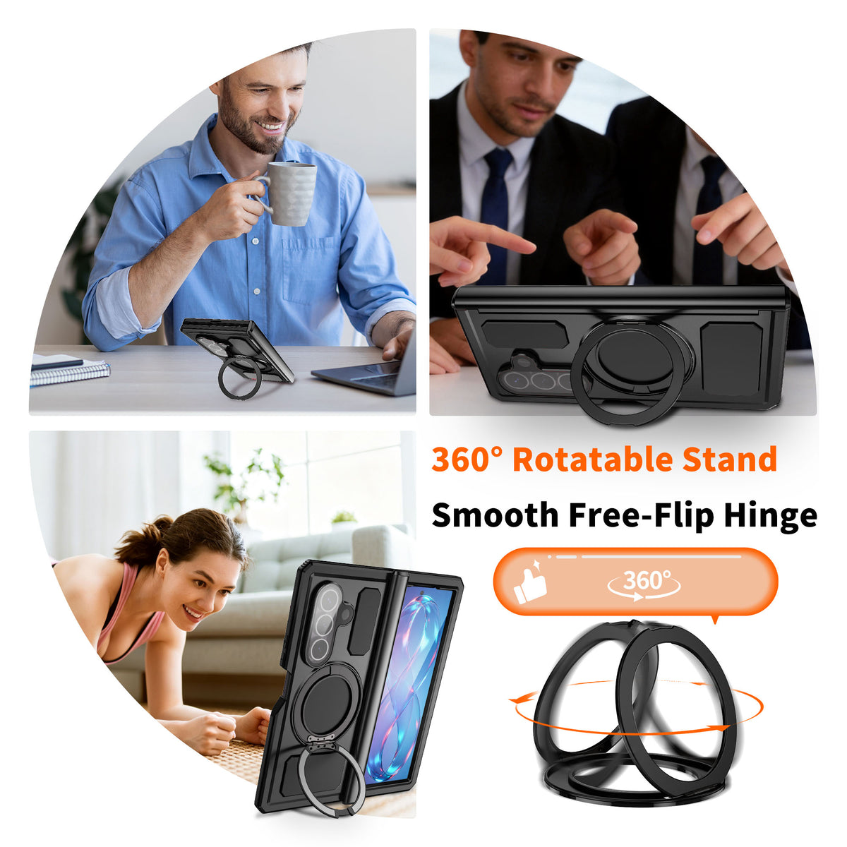 Ultramarine Technology with 12FT Drop Tested Magnetic Case with 360° Stand for Sports & Commute