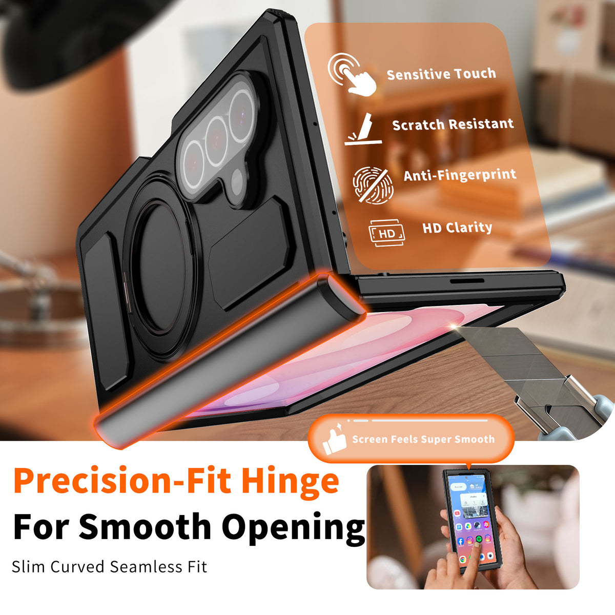 Ultramarine Technology with 12FT Drop Tested Magnetic Case with 360° Stand for Sports & Commute