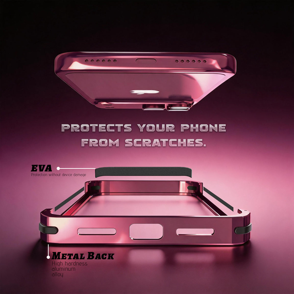Ultramarine Technology with 12ft Military-Grade Aluminum Metal Phone Case | Zero Damage Protection