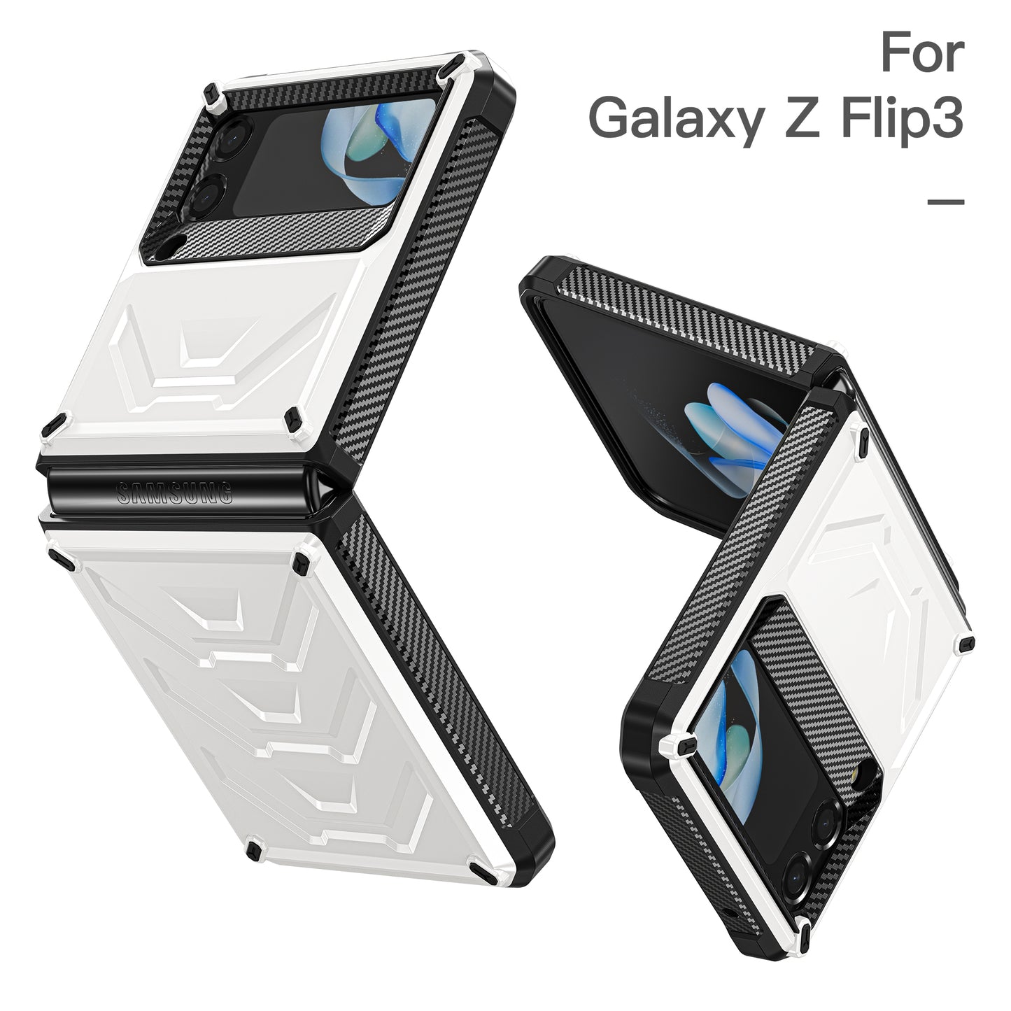 Mech King Samsung Galaxy Z Flip4 Case Rugged Mul-angele Kicktand