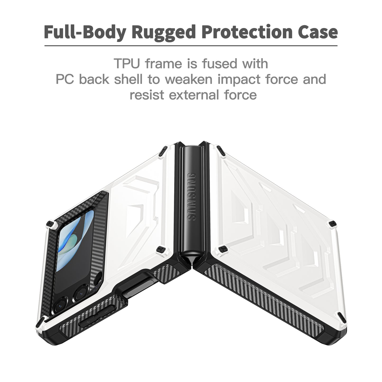 Mech King Samsung Galaxy Z Flip5 Case Rugged Mul-angele Kicktand