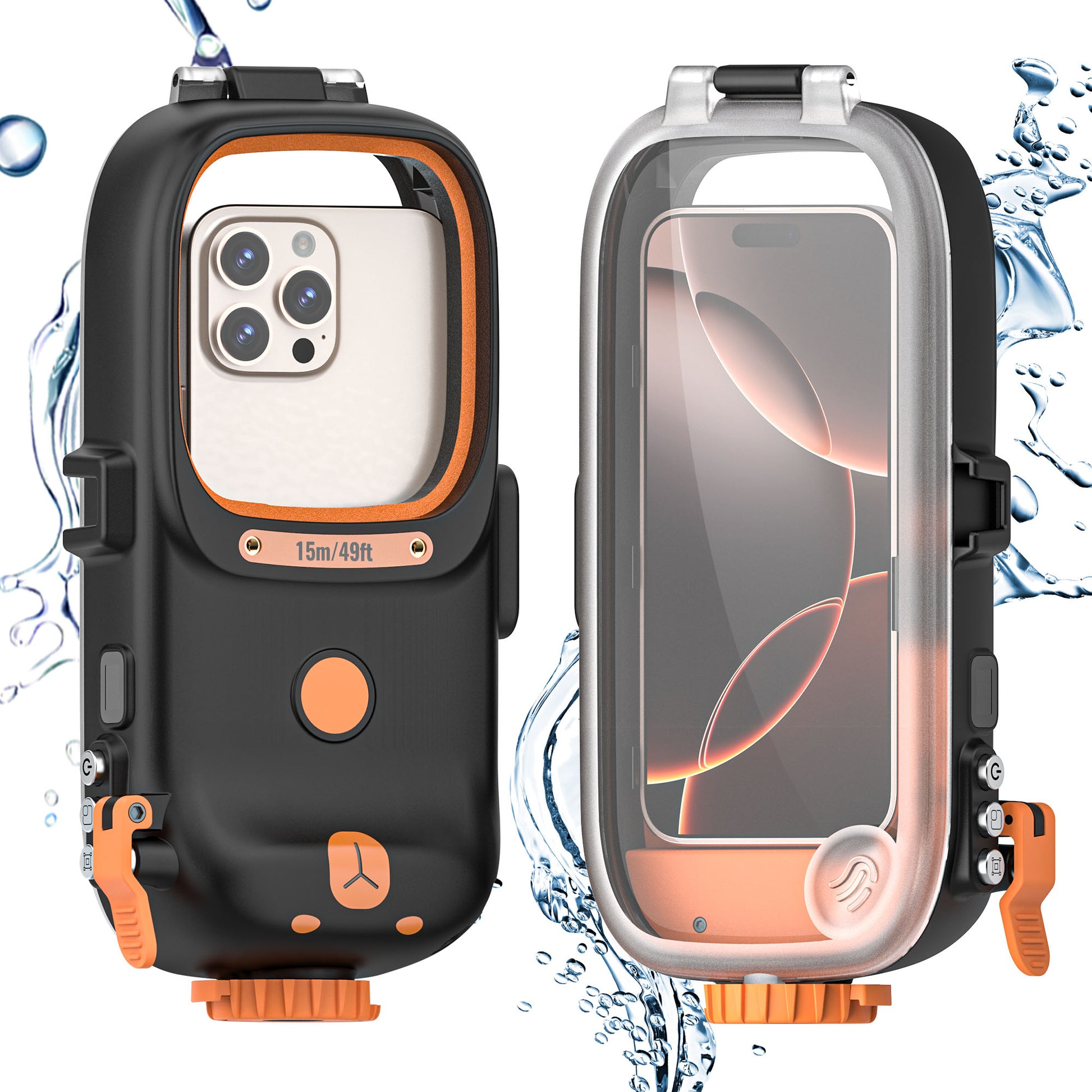 Ultramarine Technology 15m Waterproof Diving Phone Case with Ergonomic Handle Capybara