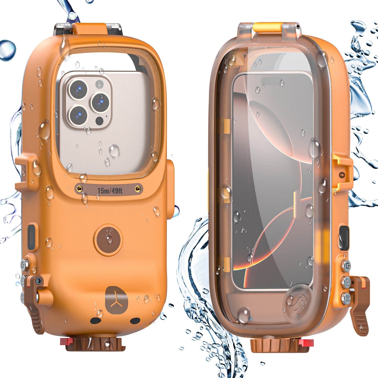 Ultramarine Technology 15m Waterproof Diving Phone Case with Ergonomic Handle Capybara