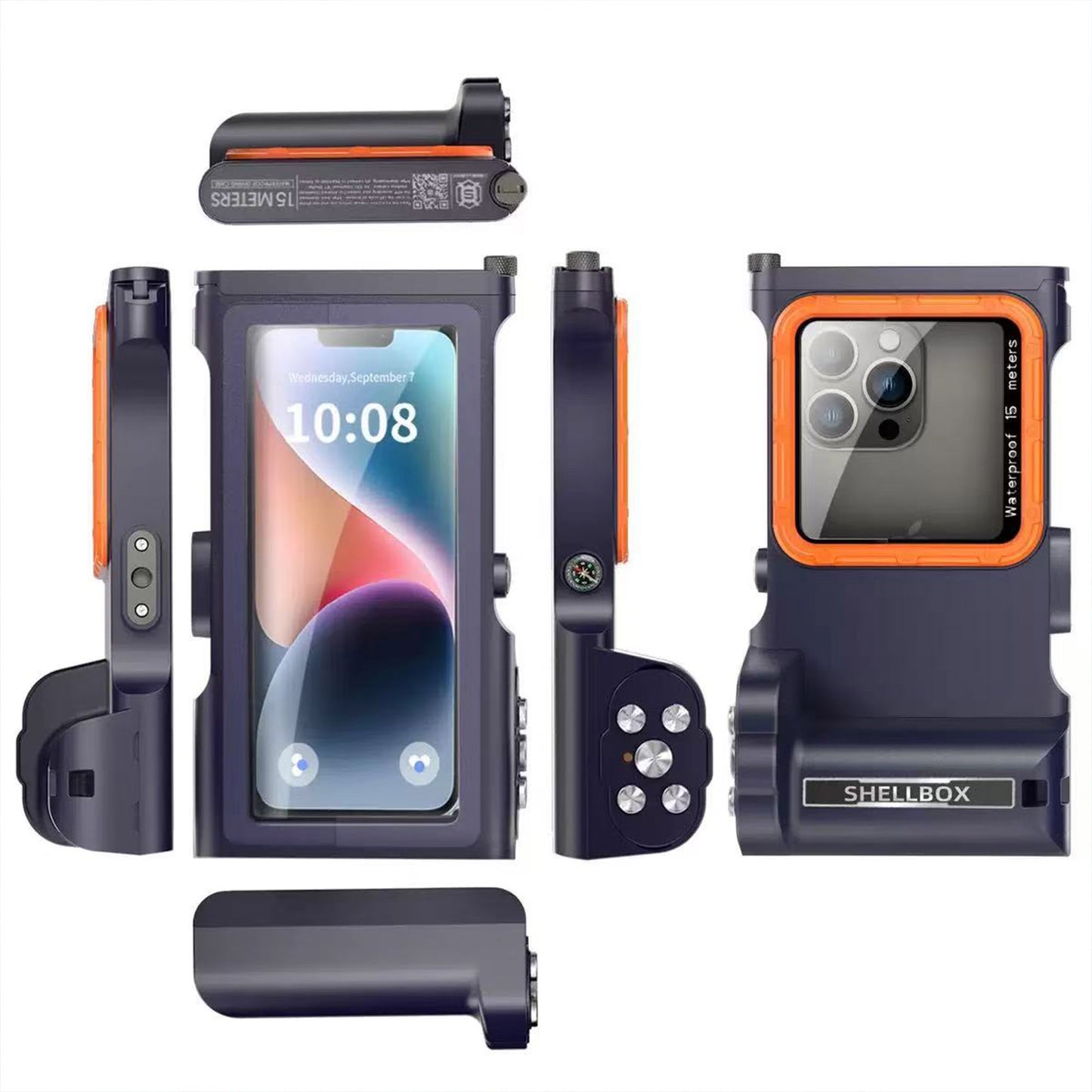 Ultramarine Technology 15m Waterproof Professional Diving Phone Case with Bluetooth Controller