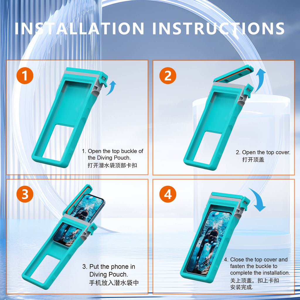 Ultramarine Technology 15M Waterproof Under-Water Phone Case | Universal Diving Pouch Phone Pouch
