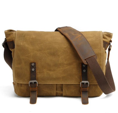 Men's Canvas Messenger Bag Tablet Casual Cross-body Retro Large Capacity