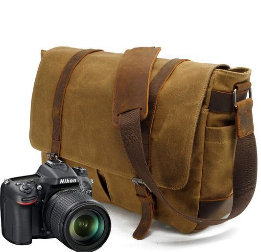 Men's Canvas Camera Bag Casual Single Batik SLR Anti-splash Photography