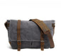 Men's Canvas Messenger Bag Tablet Casual Diagonal Span Waterproof Durable Flip