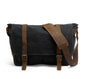 Men's Canvas Messenger Bag Tablet Casual Diagonal Span Waterproof Durable Flip