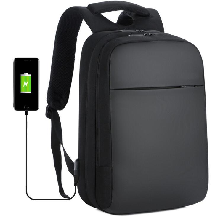 Men's Nylon Backpack Laptop Bag Large Capacity USB Charging Power Shcool