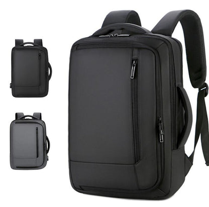 Men's Nylon Backpack Laptop Bag Flim Large Capacity Students Power USB Charging