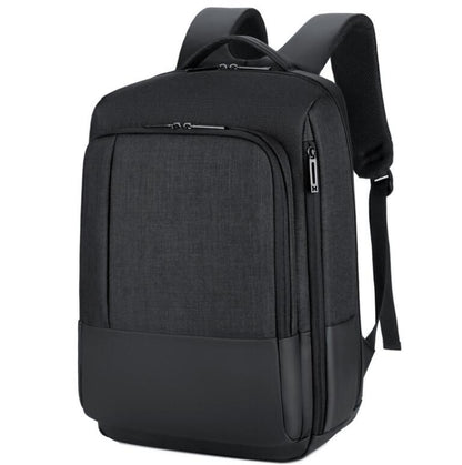 Men's Nylon Backpack Laptop Bag Waterproof Rechargeable School Power USB Charging