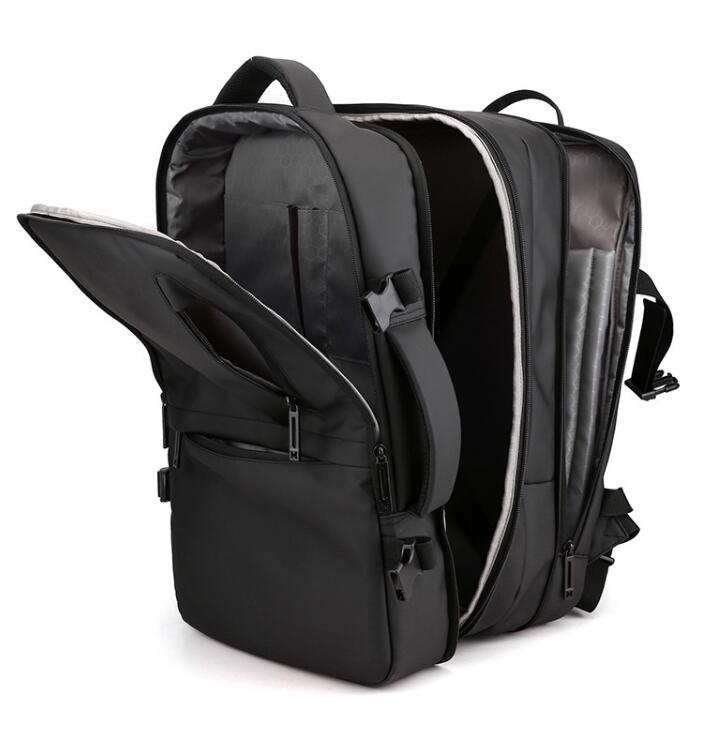 Men's Nylon Backpack Laptop Bag Multifunctional Waterproof Large Capacity Student