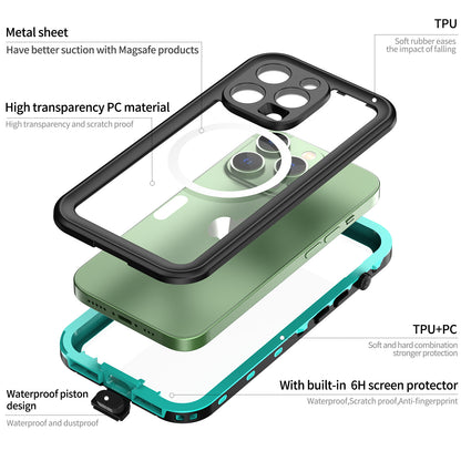 Clear Dot Waterproof Apple iPhone 14 Pro Case Swimming