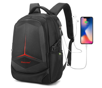 Men's Oxford Backpack Laptop Bag Business USB Charging Outdoor Waterproof School