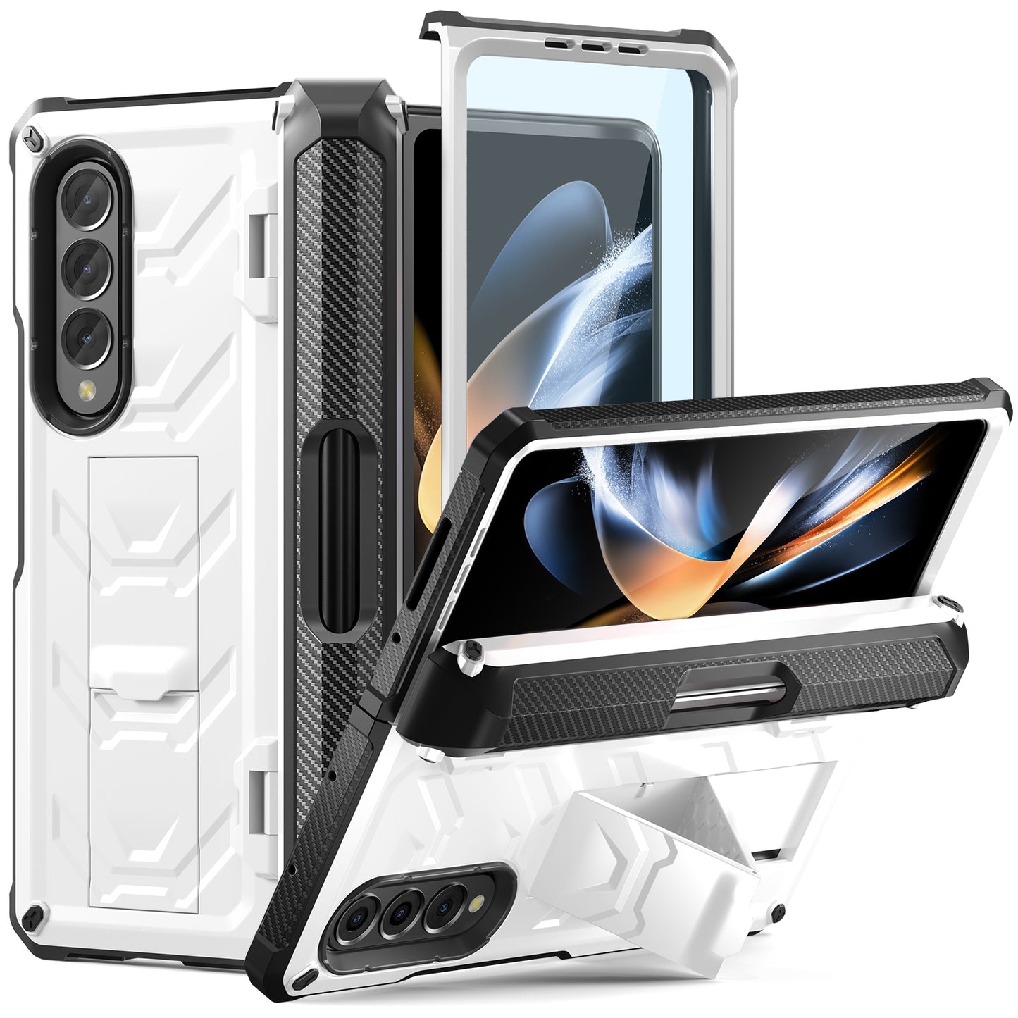 Mech King Samsung Galaxy Z Fold5 Case Rugged Mul-angele Kicktand