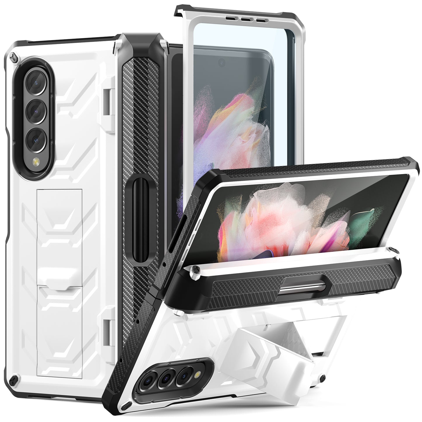 Mech King Samsung Galaxy Z Fold3 Case Rugged Mul-angele Kicktand