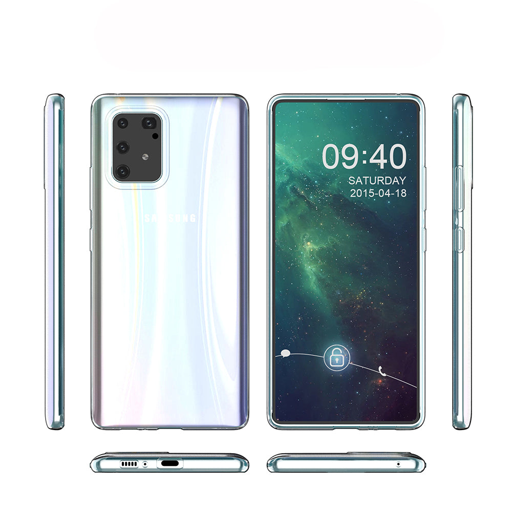 [2 Pack] Dot Clear Rubber Soft TPU Samsung Galaxy A91 Case Back Gel