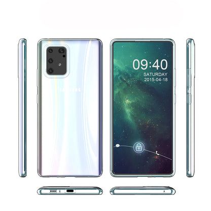 [2 Pack] Dot Clear Rubber Soft TPU Samsung Galaxy A91 Case Back Gel