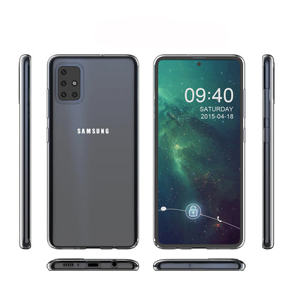 [2 Pack] Dot Clear Rubber Soft TPU Samsung Galaxy A51 Case Back Gel