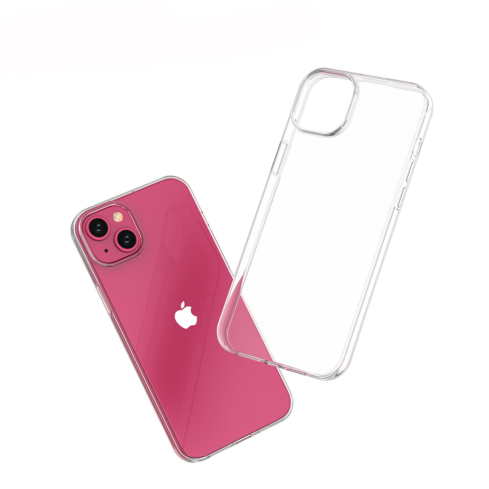 [2 Pack] Dot Clear Rubber Soft TPU Apple iPhone 15 Plus Case Back Gel