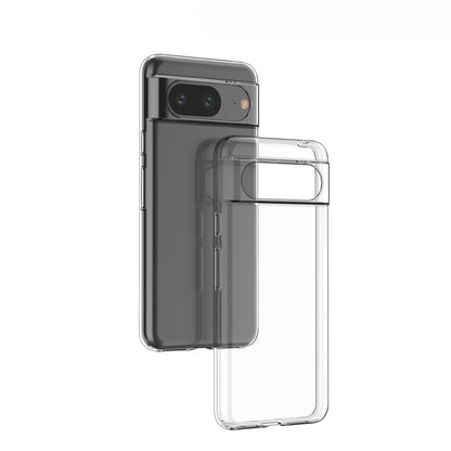 [2 Pack] Dot Clear Rubber Soft TPU Google Pixel 8A Case Back Gel