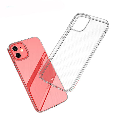 [2 Pack] Dot Clear Rubber Soft TPU Apple iPhone 12 Mini Case Back Gel