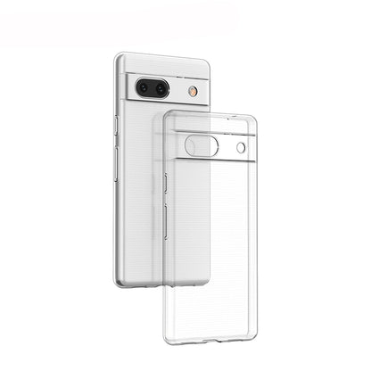 [2 Pack] Dot Clear Rubber Soft TPU Google Pixel 7A Case Back Gel