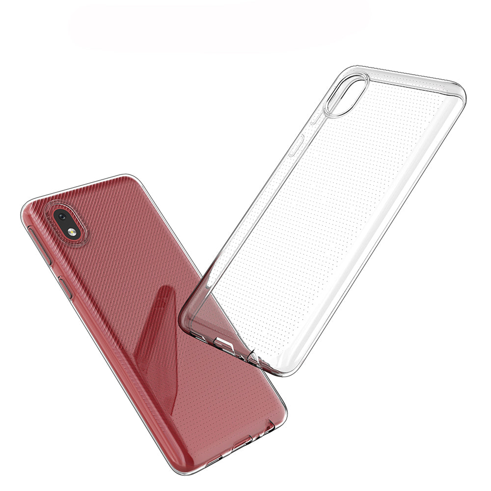 [2 Pack] Dot Clear Rubber Soft TPU Galaxy A01 Core Case Back Gel