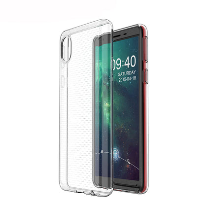 [2 Pack] Dot Clear Rubber Soft TPU Galaxy A01 Core Case Back Gel