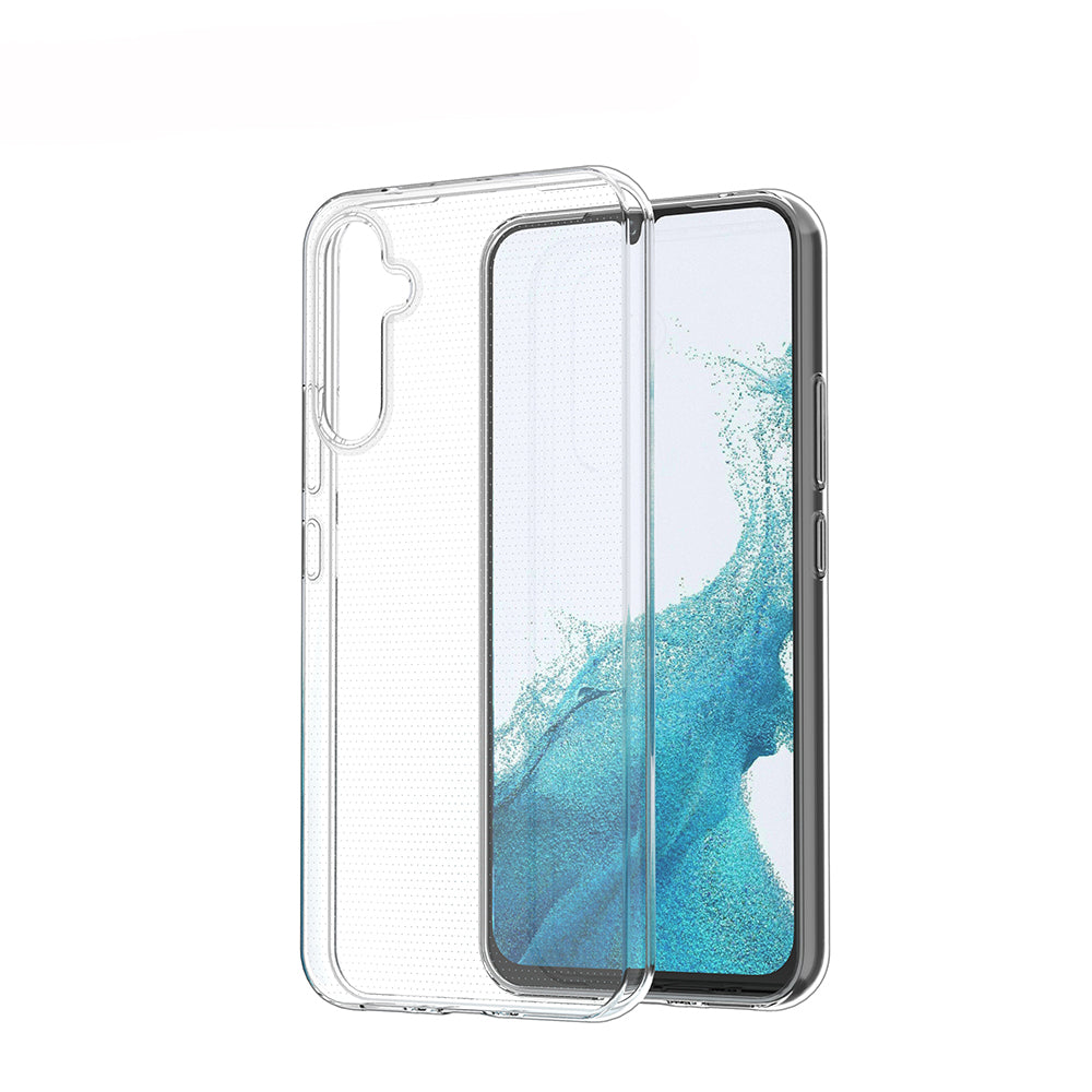 [2 Pack] Dot Clear Rubber Soft TPU Samsung Galaxy A34 Case Back Gel