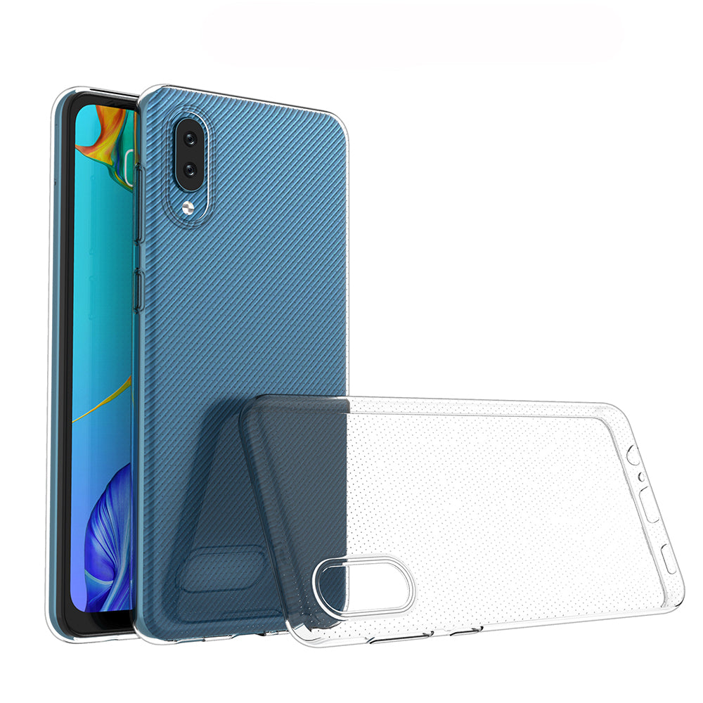 [2 Pack] Dot Clear Rubber Soft TPU Samsung Galaxy A02 Case Back Gel