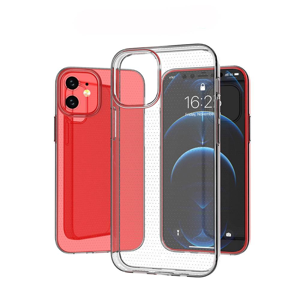 [2 Pack] Dot Clear Rubber Soft TPU Apple iPhone 12 Mini Case Back Gel