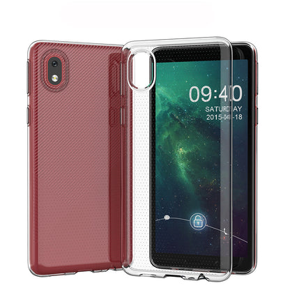 [2 Pack] Dot Clear Rubber Soft TPU Galaxy A01 Core Case Back Gel