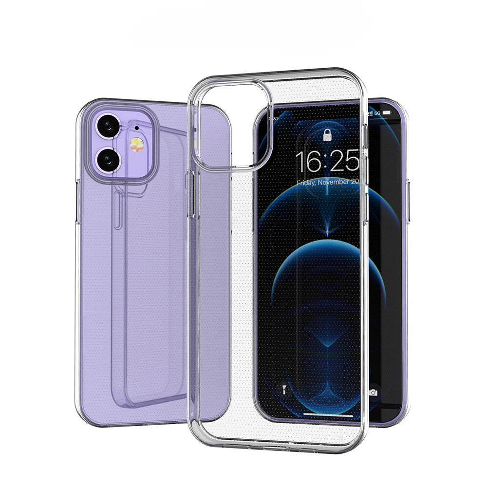 [2 Pack] Dot Clear Rubber Soft TPU Apple iPhone 12 Case Back Gel