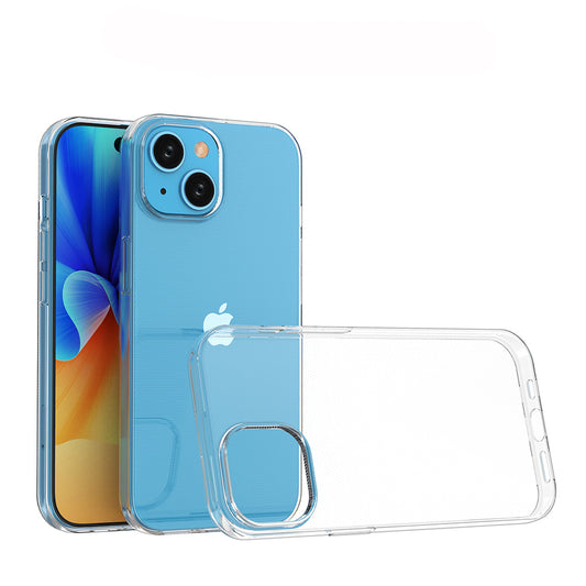 [2 Pack] Dot Clear Rubber Soft TPU Apple iPhone 15 Case Back Gel