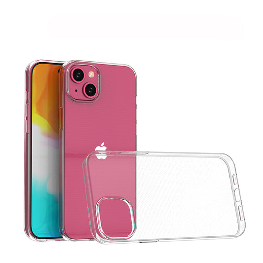 [2 Pack] Dot Clear Rubber Soft TPU Apple iPhone 15 Plus Case Back Gel